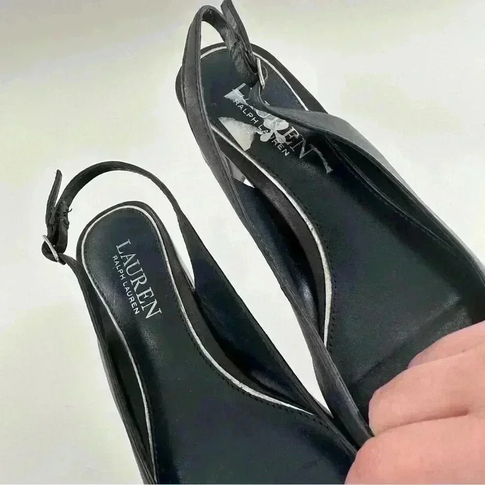 Lauren Ralph Lauren heels, size 6 navy blue gem formal grandmother of the bride